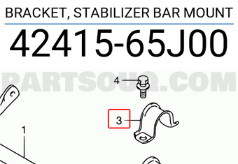 Suzuki 4241565J00 BRACKET, STABILIZER BAR MOUNT