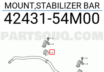 Suzuki 4243154M00 MOUNT,STABILIZER BAR