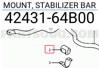 Suzuki 4243164B00 MOUNT, STABILIZER BAR