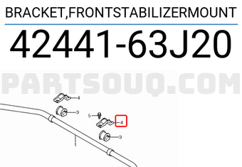 Suzuki 4244163J20 BRACKET,FRONTSTABILIZERMOUNT