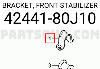 Suzuki 4244180J10 BRACKET, FRONT STABILIZER
