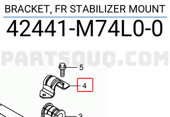 Suzuki 42441M74L00 BRACKET, FR STABILIZER MOUNT