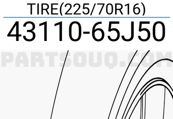Suzuki 4311065J50 TIRE(225/70R16)