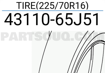 Suzuki 4311065J51 TIRE(225/70R16)