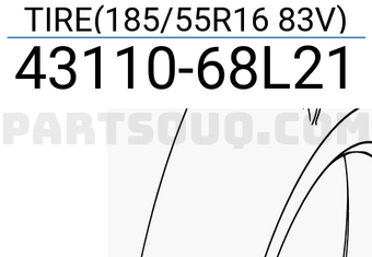 Suzuki 4311068L21 TIRE(185/55R16 83V)