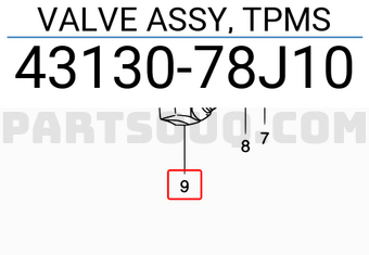Suzuki 4313078J10 VALVE ASSY, TPMS