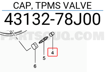 Suzuki 4313278J00 CAP, TPMS VALVE