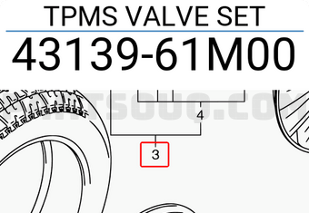 Suzuki 4313961M00 TPMS VALVE SET