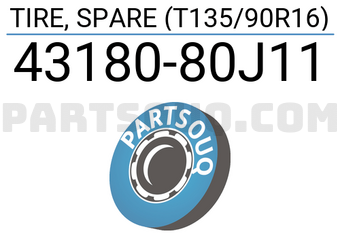 Suzuki 4318080J11 TIRE, SPARE (T135/90R16)