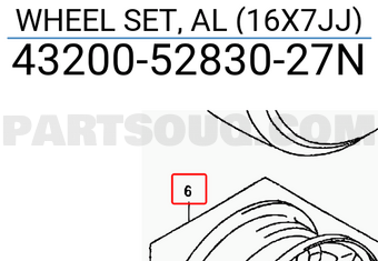 Suzuki 432005283027N WHEEL SET, AL (16X7JJ)