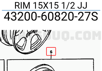 Suzuki 432006082027S RIM 15X15 1/2 JJ