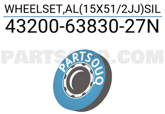 Suzuki 432006383027N WHEELSET,AL(15X51/2JJ)SIL