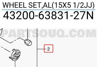 Suzuki 432006383127N WHEEL SET,AL(15X5 1/2JJ)