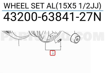 Suzuki 432006384127N WHEEL SET AL(15X5 1/2JJ)