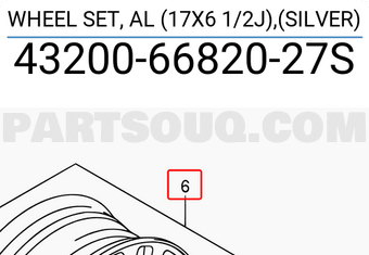 Suzuki 432006682027S WHEEL SET, AL (17X6 1/2J),(SILVER)