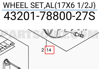 Suzuki 432017880027S WHEEL SET,AL(17X6 1/2J)