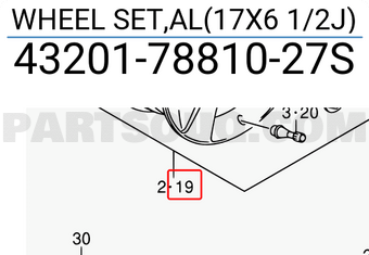 Suzuki 432017881027S WHEEL SET,AL(17X6 1/2J)