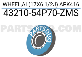 Suzuki 4321054P70ZMS WHEEL,AL(17X6 1/2J) APK416