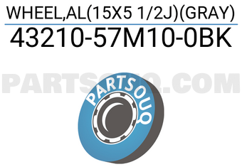 Suzuki 4321057M100BK WHEEL,AL(15X5 1/2J)(GRAY)