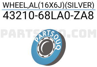 Suzuki 4321068LA0ZA8 WHEEL,AL(16X6J)(SILVER)