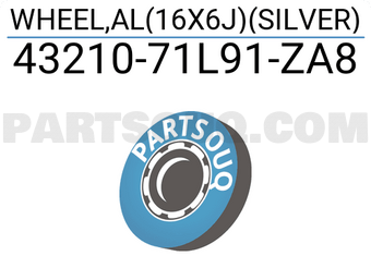 Suzuki 4321071L91ZA8 WHEEL,AL(16X6J)(SILVER)