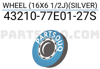 Suzuki 4321077E0127S WHEEL (16X6 1/2J)(SILVER)