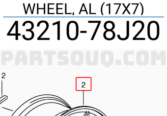 Suzuki 4321078J20 WHEEL, AL (17X7)