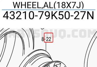 Suzuki 4321079K5027N WHEEL,AL(18X7J)