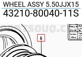 Suzuki 432108004011S WHEEL ASSY 5.50JJX15