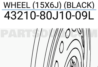 Suzuki 4321080J1009L WHEEL (15X6J) (BLACK)