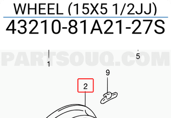 Suzuki 4321081A2127S WHEEL (15X5 1/2JJ)