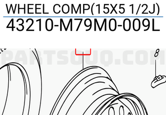Suzuki 43210M79M0009L WHEEL COMP(15X5 1/2J)