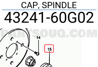 Suzuki 4324160G02 CAP, SPINDLE