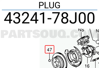 Suzuki 4324178J00 PLUG