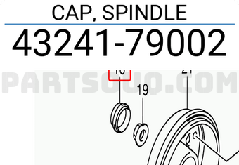 Suzuki 4324179002 CAP, SPINDLE