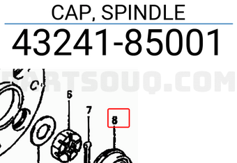 Suzuki 4324185001 CAP, SPINDLE