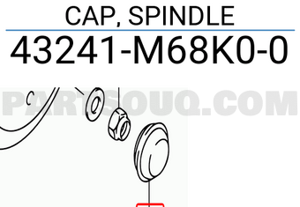 Suzuki 43241M68K00 CAP, SPINDLE