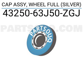 Suzuki 4325063J50ZGJ CAP ASSY, WHEEL FULL (SILVER)