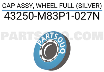 Suzuki 43250M83P1027N CAP ASSY, WHEEL FULL (SILVER)