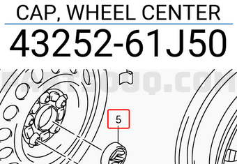 Suzuki 4325261J50 CAP, WHEEL CENTER