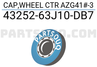 Suzuki 4325263J10DB7 CAP,WHEEL CTR AZG41#-3