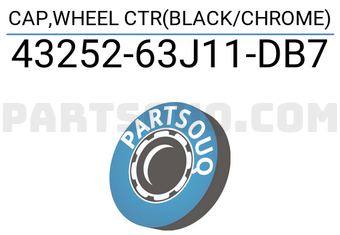 Suzuki 4325263J11DB7 CAP,WHEEL CTR(BLACK/CHROME)