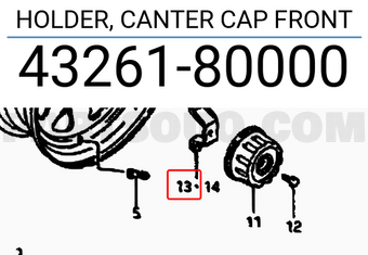 Suzuki 4326180000 HOLDER, CANTER CAP FRONT