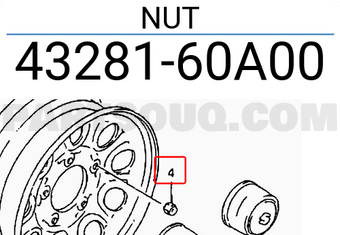 Suzuki 4328160A00 NUT