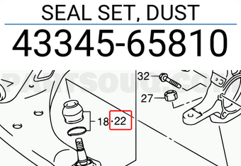 Suzuki 4334565810 SEAL SET, DUST
