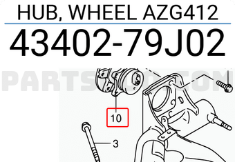 Suzuki 4340279J02 HUB, WHEEL AZG412
