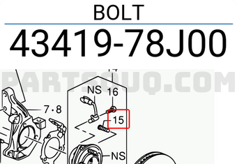 Suzuki 4341978J00 BOLT