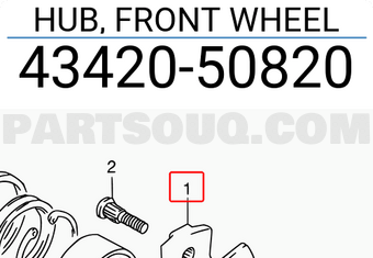 Suzuki 4342050820 HUB, FRONT WHEEL