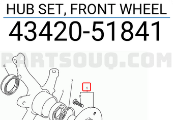 Suzuki 4342051841 HUB SET, FRONT WHEEL