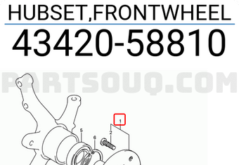Suzuki 4342058810 HUBSET,FRONTWHEEL
